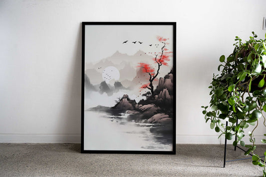 Japanese Scenic Nature Asian Style Poster | Wall Art for Home & Office | High-Quality Print - High-Quality Visual Display