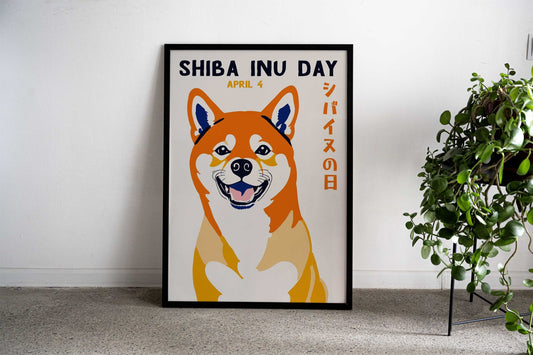 Japanese Shiba Dog Poster Asian Style Poster | Wall Art for Home & Office | High-Quality Print - High-Quality Visual Display