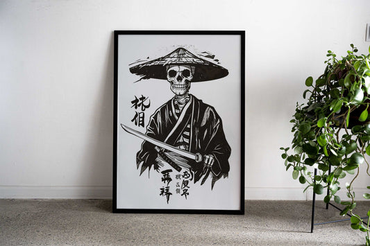 Japanese Skeleton Legend Asian Style Poster | Wall Art for Home & Office | High-Quality Print - High-Quality Visual Display