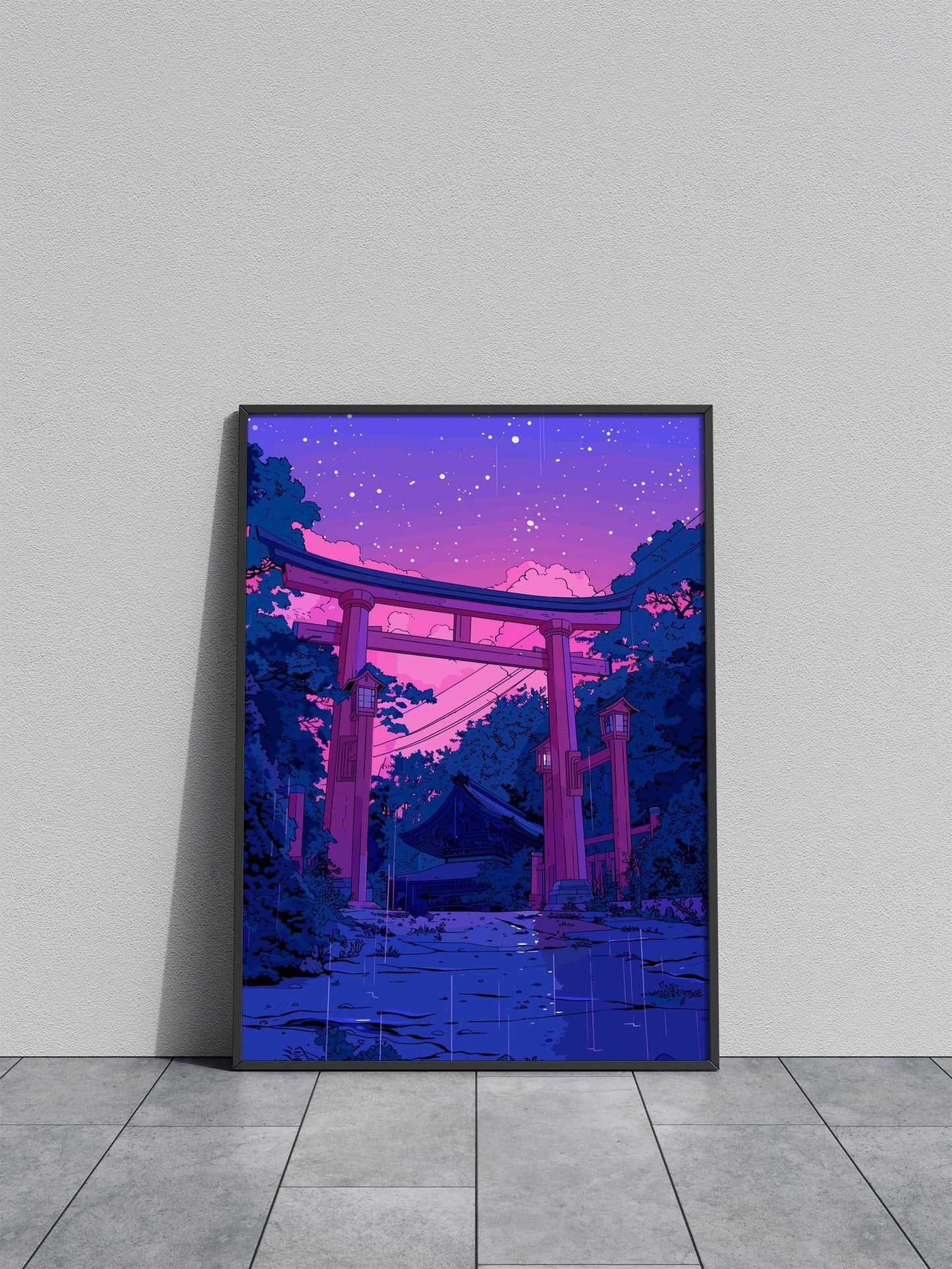Japanese Temple Gate Asian Style Poster | Wall Art for Home & Office | High-Quality Print - High-Quality Visual Display