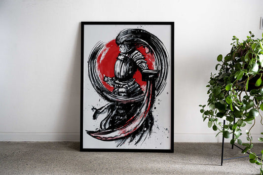 Japanese Vintage Samurai Asian Style Poster | Wall Art for Home & Office | High-Quality Print - High-Quality Visual Display