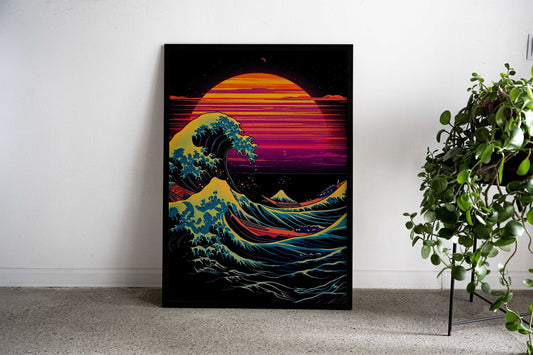 Japanese Wave Asian Style Poster | Wall Art for Home & Office | High-Quality Print - High-Quality Visual Display