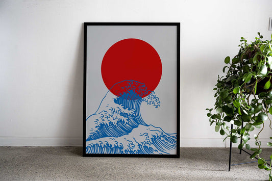 Japanese Waves Asian Style Poster | Wall Art for Home & Office | High-Quality Print - High-Quality Visual Display