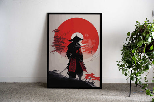 Japanese samurai painting Asian Style Poster | Wall Art for Home & Office | High-Quality Print - High-Quality Visual Display