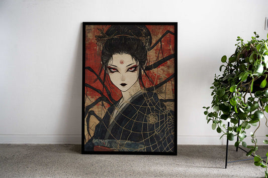 Jorogumo the Spider Woman Asian Style Poster | Wall Art for Home & Office | High-Quality Print - High-Quality Premium Wall Art Decor Sticker