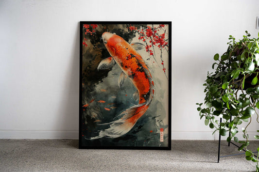 KOI fish Asian Style Poster | Wall Art for Home & Office | High-Quality Print - High-Quality Visual Display