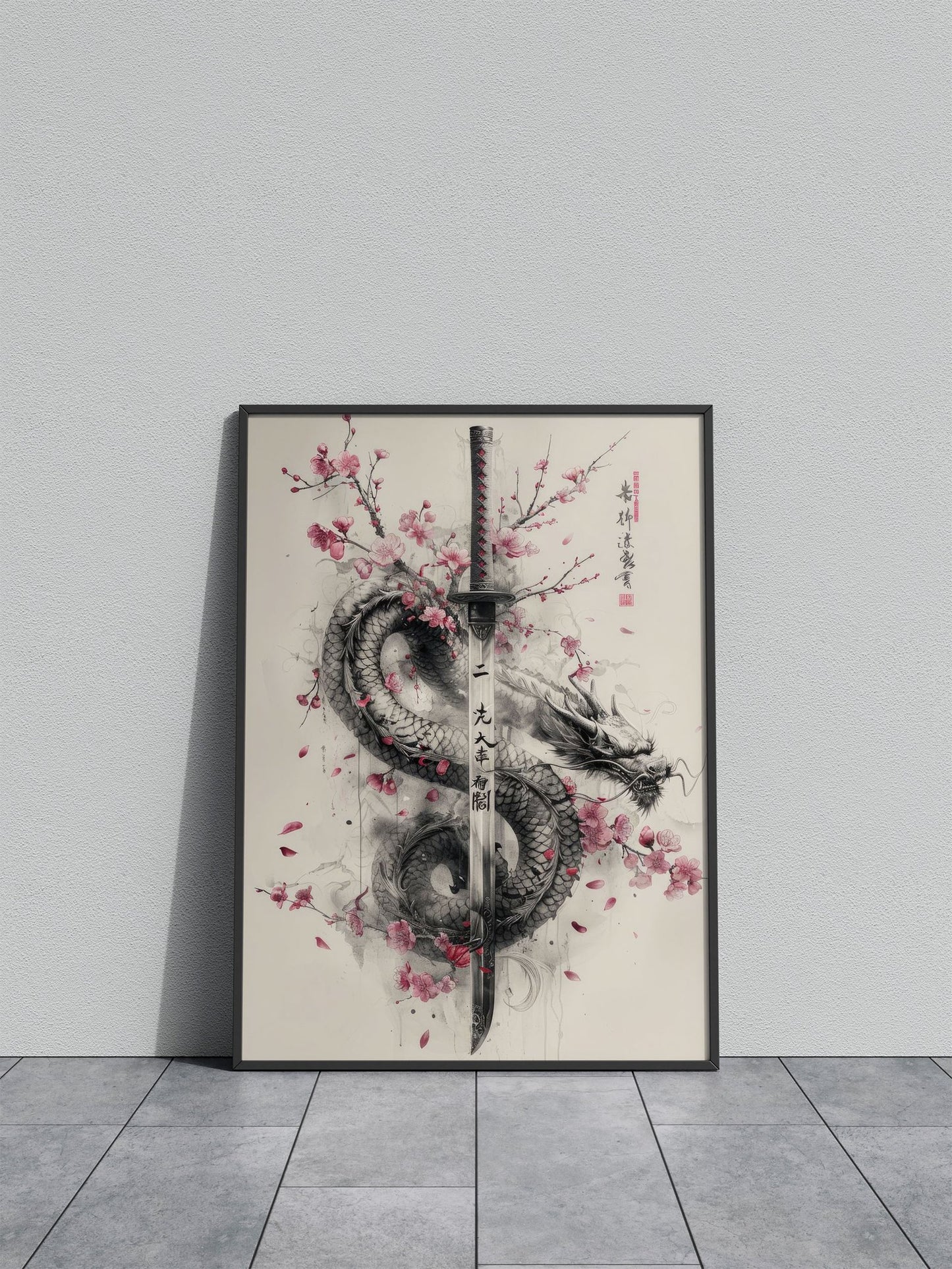 Katana Of The Dragon Asian Style Poster | Wall Art for Home & Office | High-Quality Print