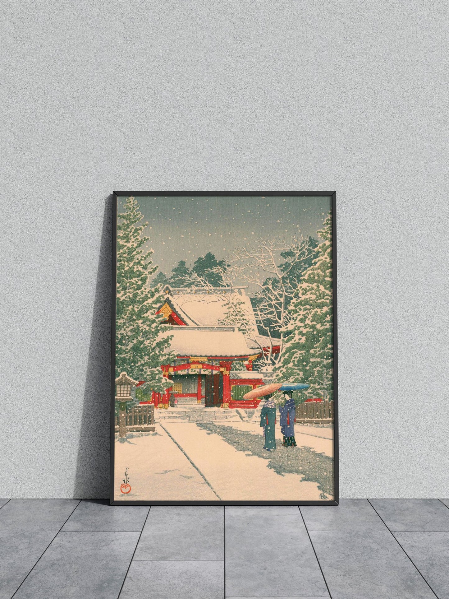 Kawase Hasui Shrine Front Asian Style Poster | Wall Art for Home & Office | High-Quality Print