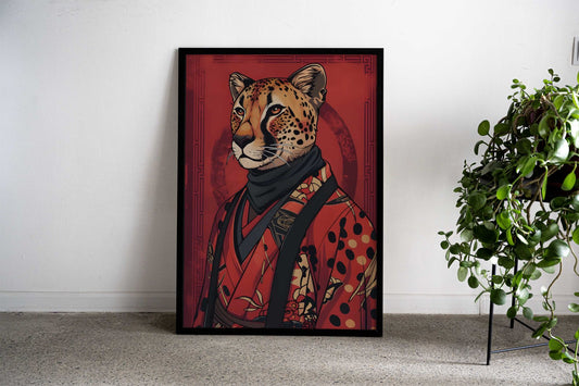 Kimono Cheetah Asian Style Poster | Wall Art for Home & Office | High-Quality Print - High-Quality Visual Display