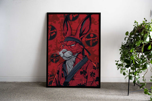 Kimono Rabbit Asian Style Poster | Wall Art for Home & Office | High-Quality Print - High-Quality Visual Display