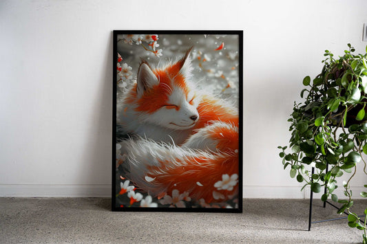 Kitsune Japanese Asian Style Poster | Wall Art for Home & Office | High-Quality Print - High-Quality Visual Display