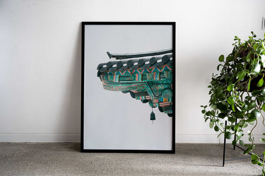 Korean Traditional Roof Asian Style Poster | Wall Art for Home & Office | High-Quality Print - High-Quality Visual Display