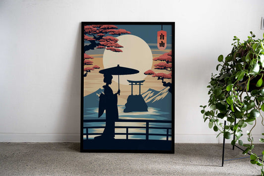 Kyoto Calm Asian Style Poster | Wall Art for Home & Office | High-Quality Print - High-Quality Visual Display