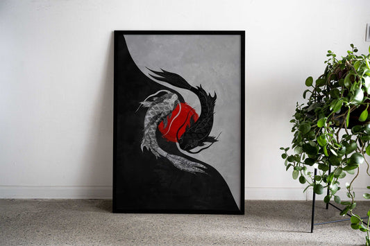 Legendary Yin Yang Fish Asian Style Poster | Wall Art for Home & Office | High-Quality Print - High-Quality Visual Display