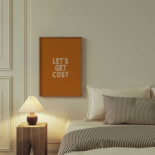 Let's Get Cosy | Cream and Ginger | Art Print - High-Quality Premium Wall Art Decor Sticker