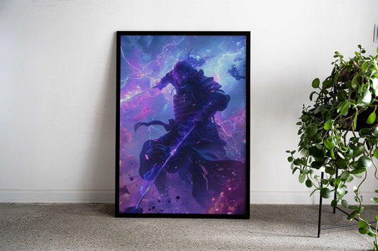 Lightning Blade Samurai Asian Style Poster | Wall Art for Home & Office | High-Quality Print - High-Quality Visual Display