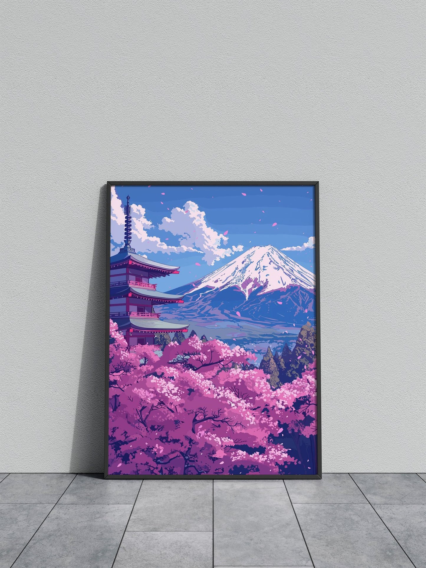 Lofi Pink Retro Asian Style Poster | Wall Art for Home & Office | High-Quality Print