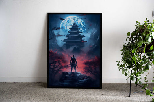 Lonely Samurai Asian Style Poster | Wall Art for Home & Office | High-Quality Print - High-Quality Visual Display