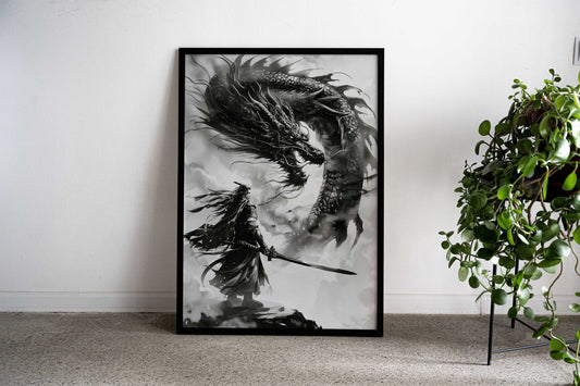 Loyal dragon ink wash Asian Style Poster | Wall Art for Home & Office | High-Quality Print - High-Quality Visual Display