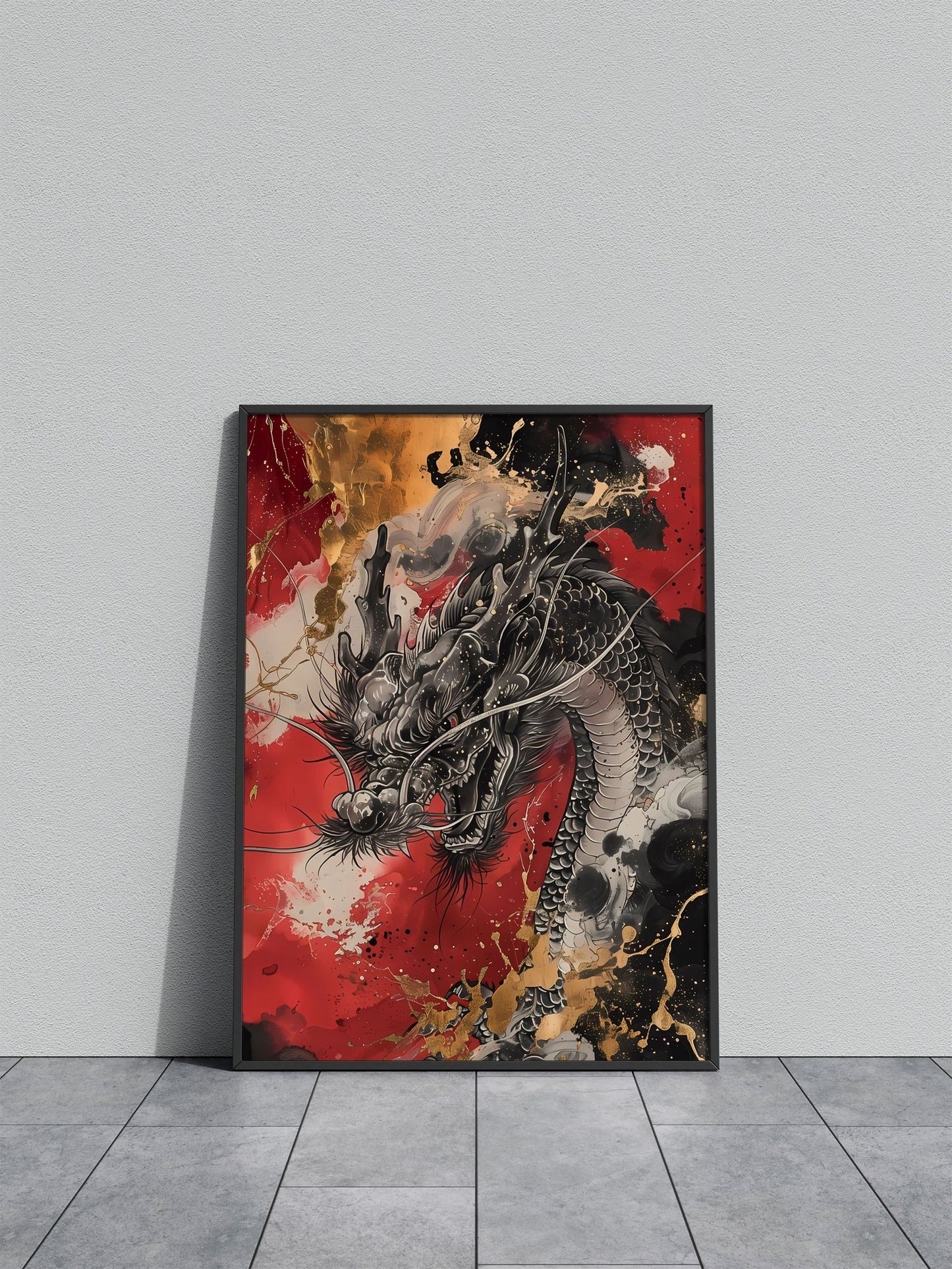 Lucky Asian Dragon Asian Style Poster | Wall Art for Home & Office | High-Quality Print - High-Quality Visual Display