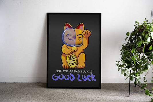 Lucky Cat Asian Style Poster | Wall Art for Home & Office | High-Quality Print - High-Quality Visual Display