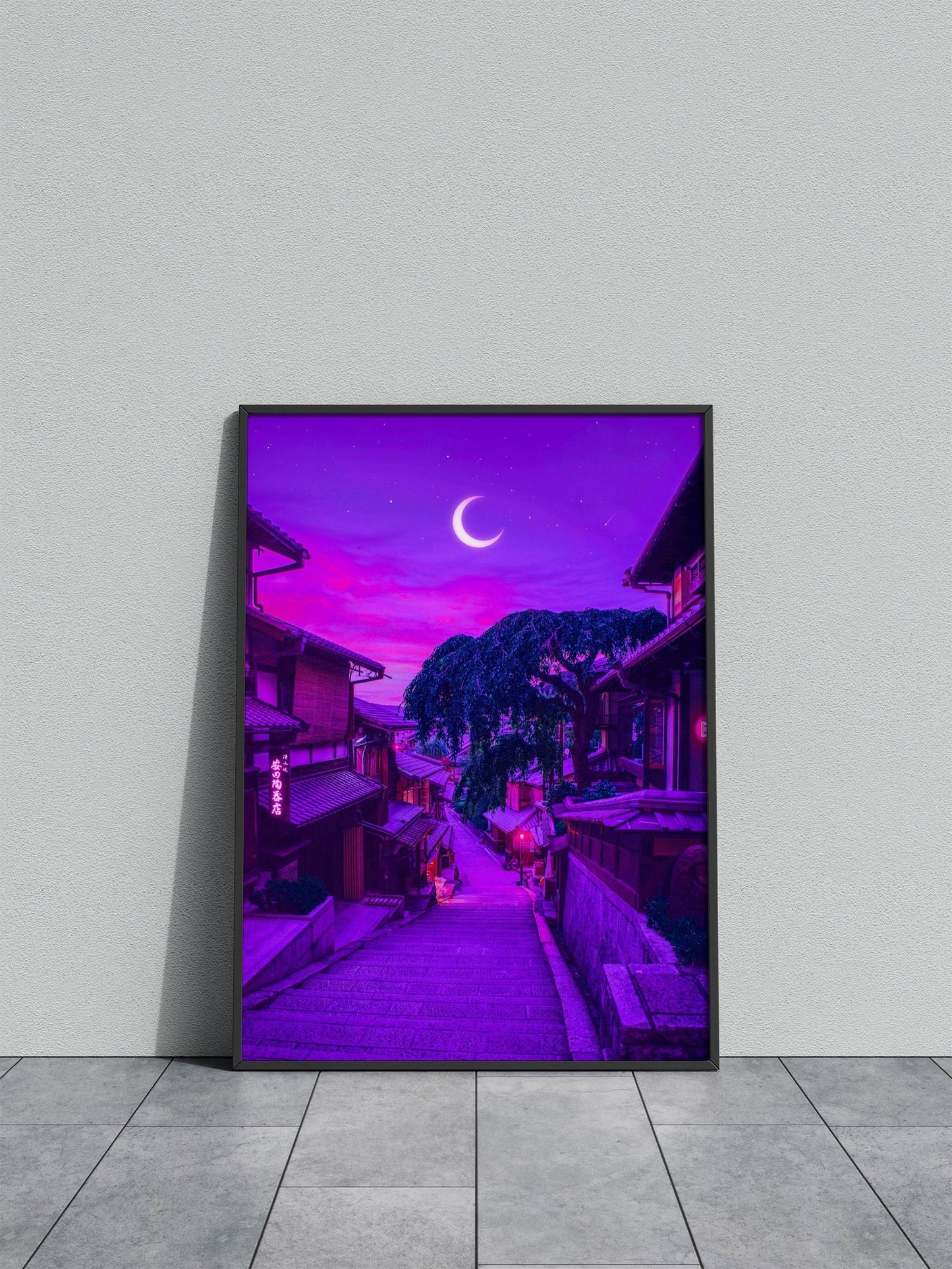 Magical Kyoto Night Asian Style Poster | Wall Art for Home & Office | High-Quality Print - High-Quality Visual Display