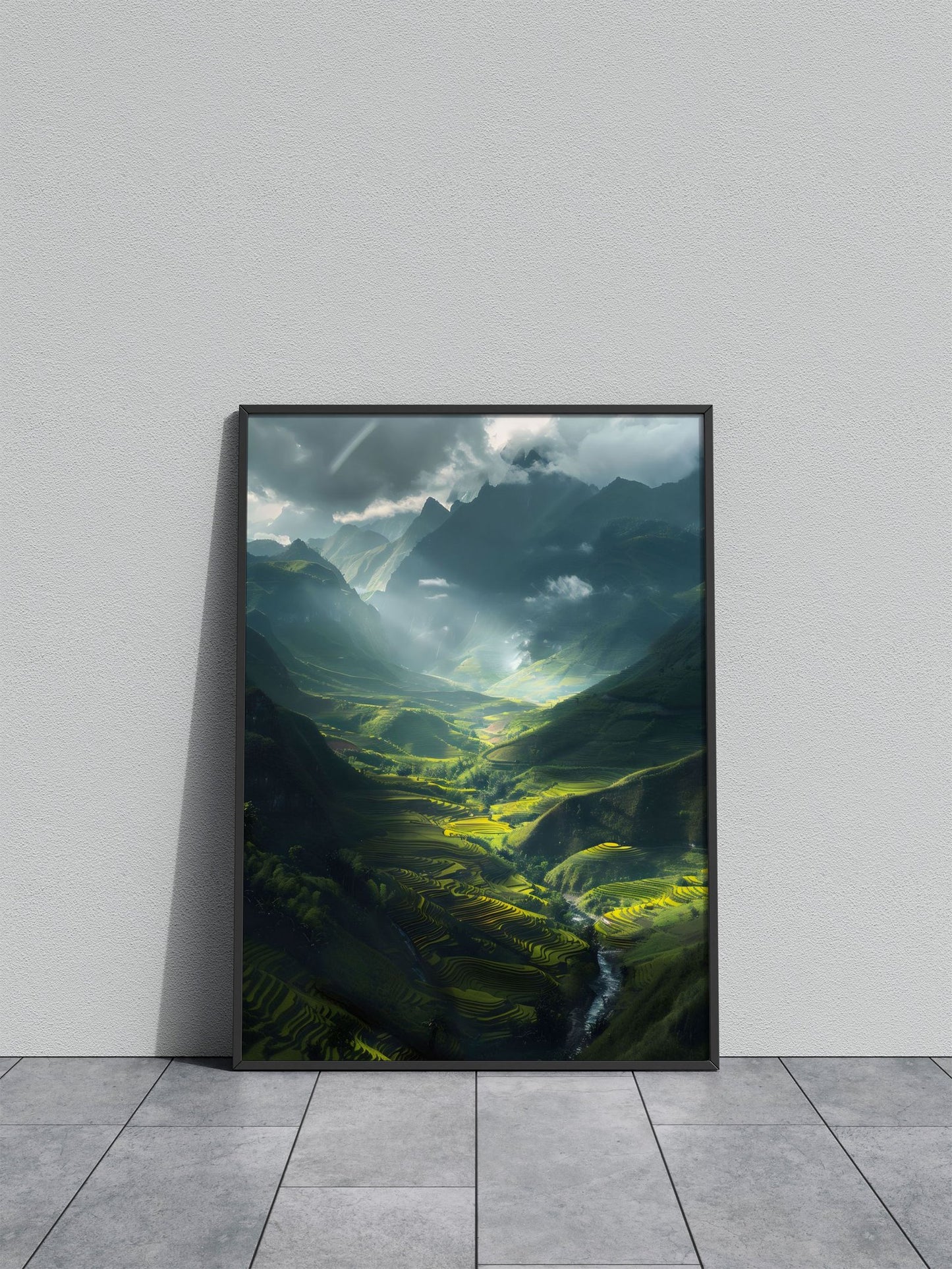 Majestic Rice Terraces Asian Style Poster | Wall Art for Home & Office | High-Quality Print - High-Quality Visual Display