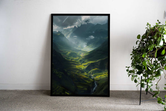 Majestic Rice Terraces Asian Style Poster | Wall Art for Home & Office | High-Quality Print - High-Quality Visual Display