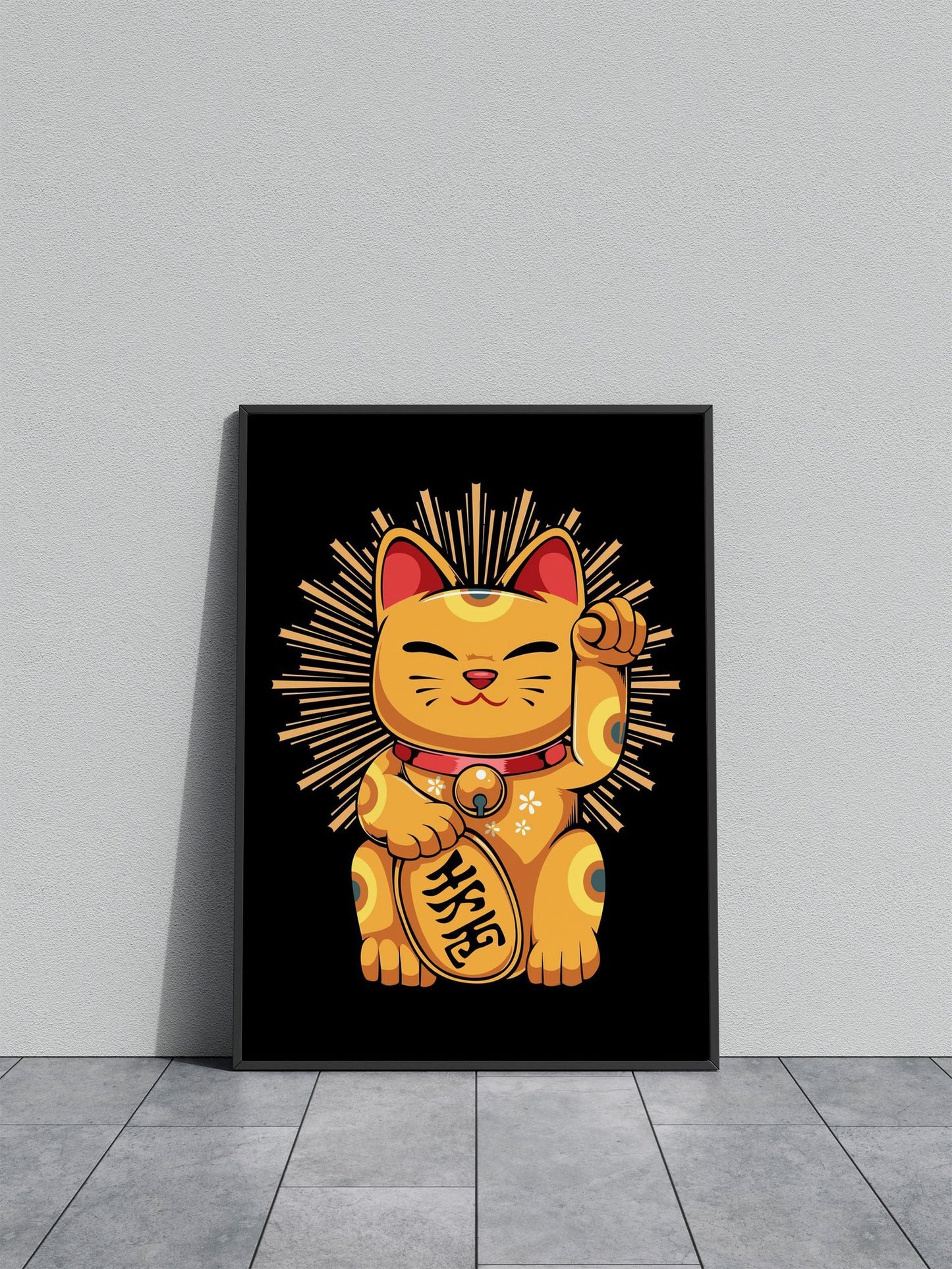 Maneki Lucky Cat Asian Style Poster | Wall Art for Home & Office | High-Quality Print - High-Quality Visual Display