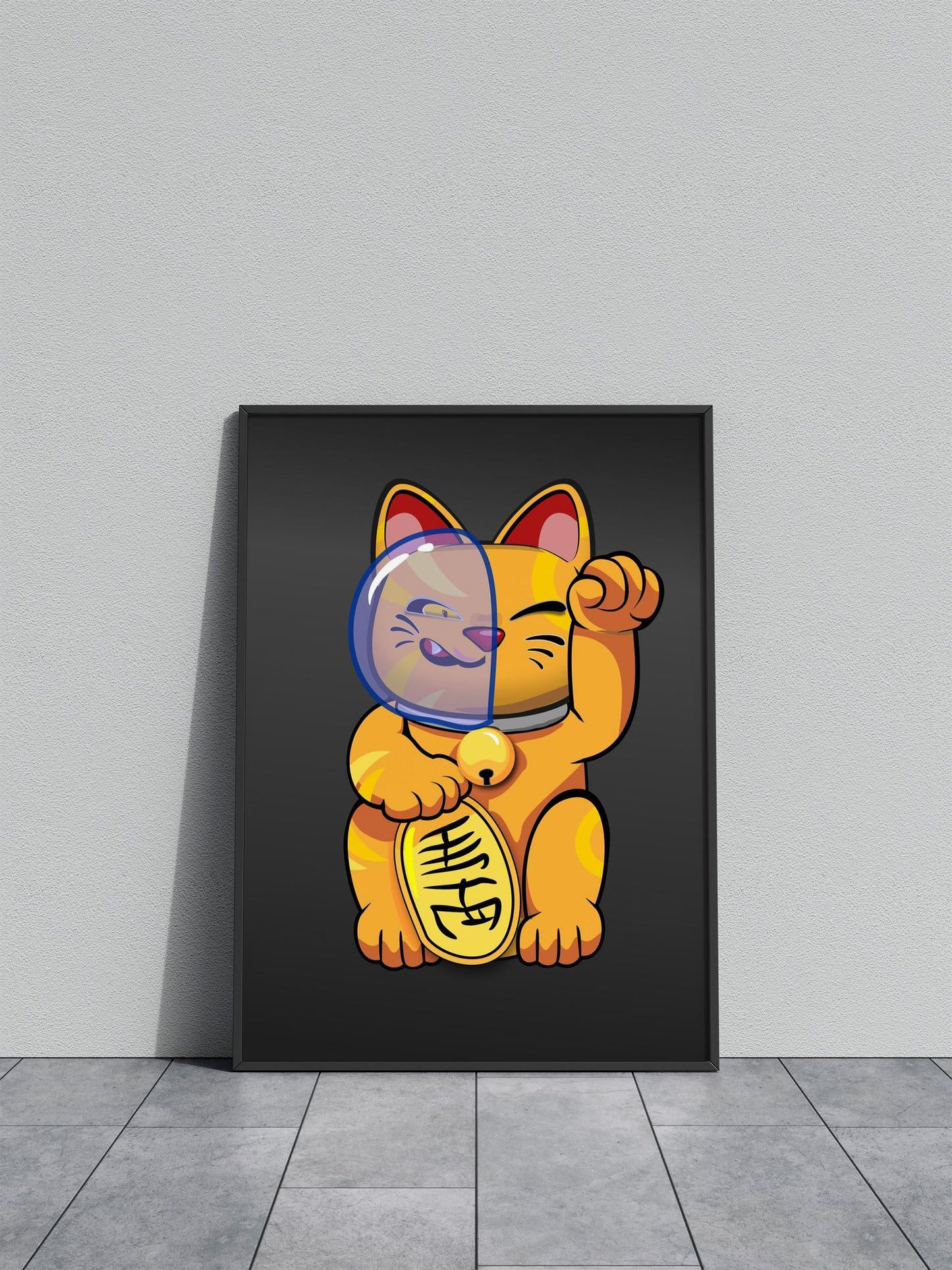 Maneki Neko Lucky Cat Asian Style Poster | Wall Art for Home & Office | High-Quality Print - High-Quality Visual Display