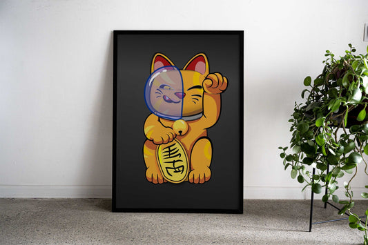 Maneki Neko Lucky Cat Asian Style Poster | Wall Art for Home & Office | High-Quality Print - High-Quality Visual Display