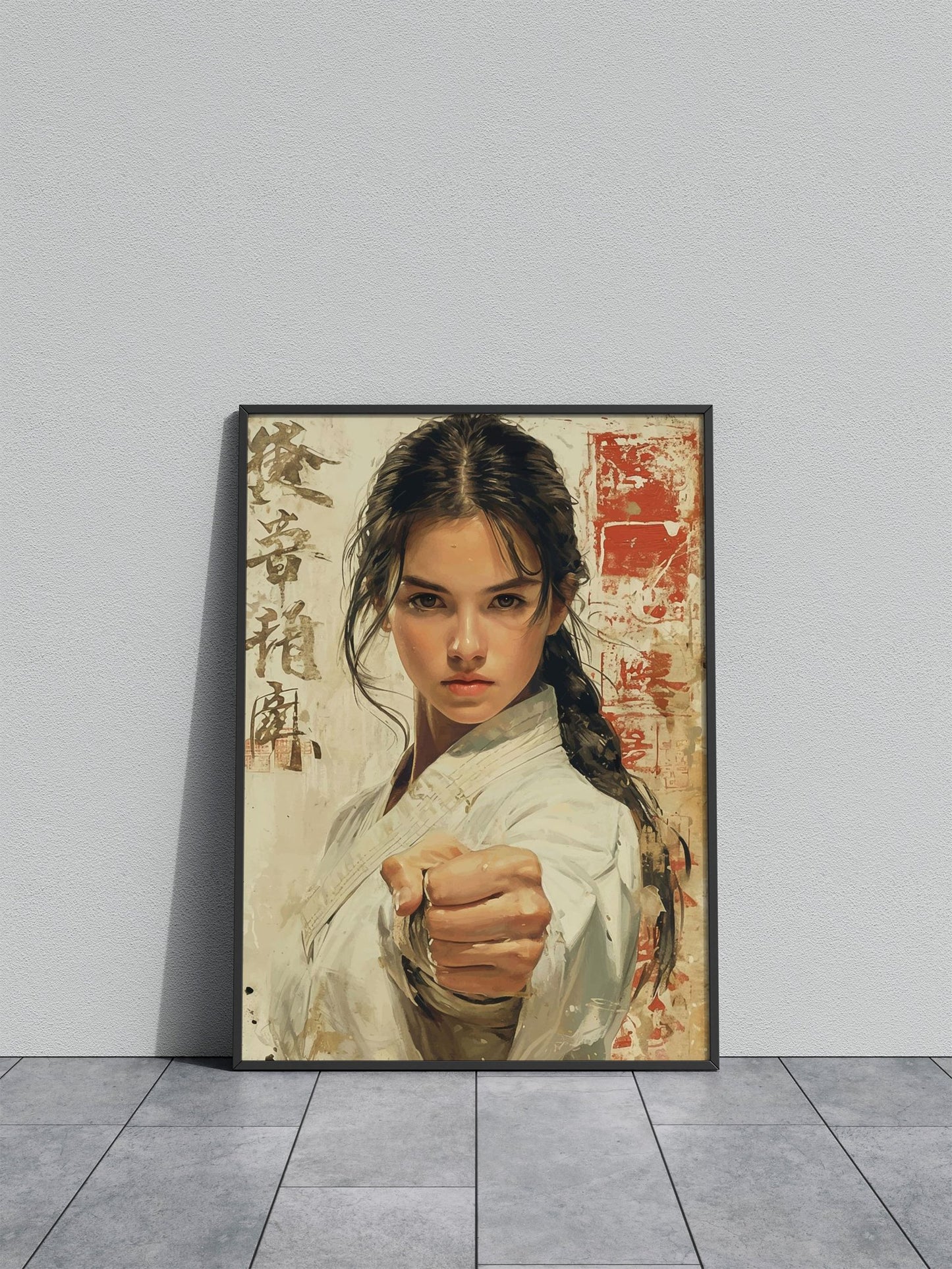 Martial Arts Woman Asian Style Poster | Wall Art for Home & Office | High-Quality Print - High-Quality Visual Display