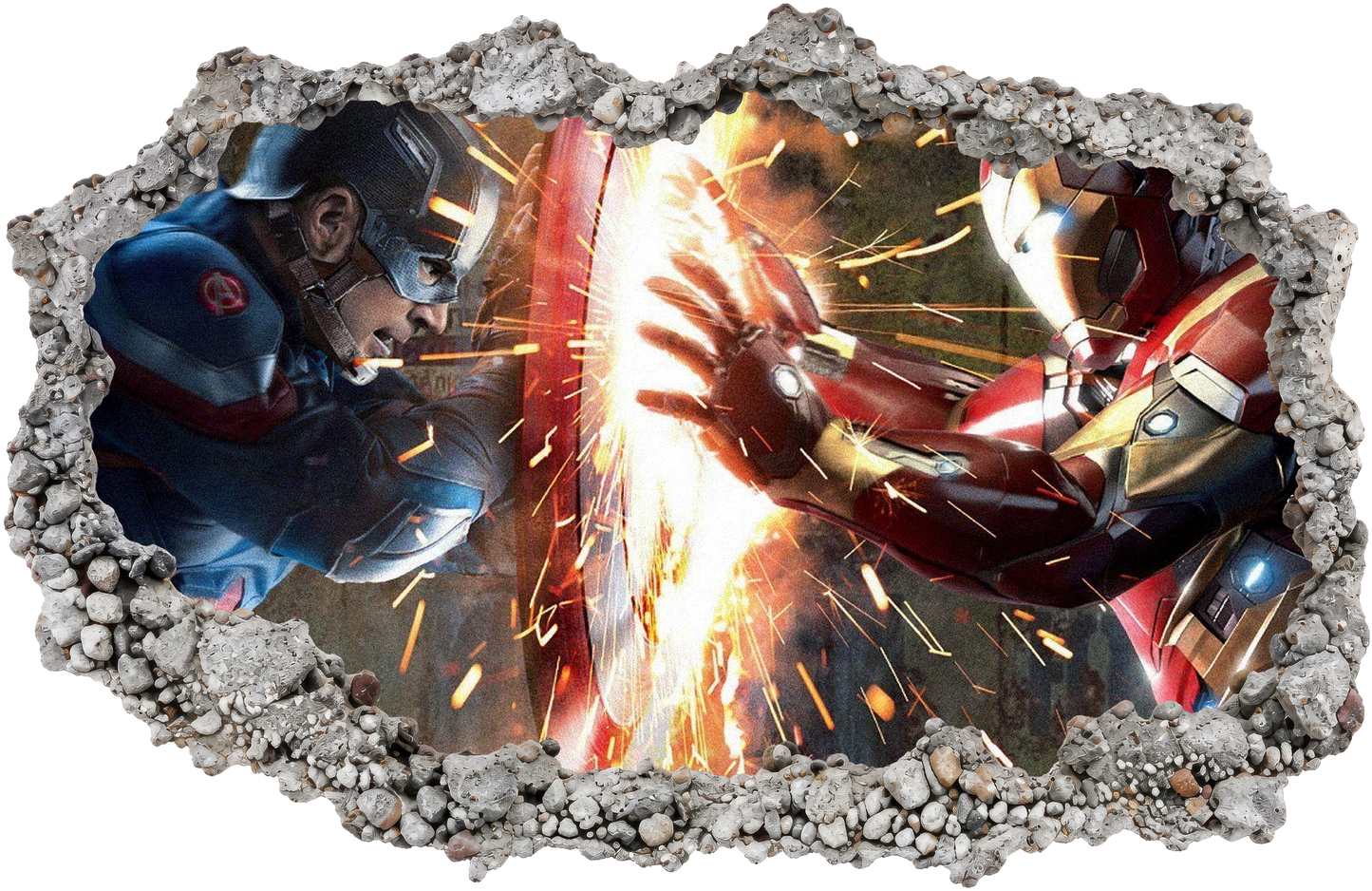 Marvel Avengers Superheroes 3D Effect Sticker Wall Art Sticker 031