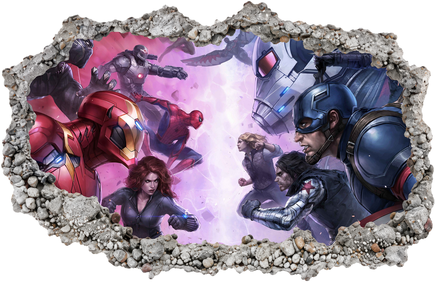 Marvel Avengers Superheroes Nursery Wall Art Wall Art Sticker 037