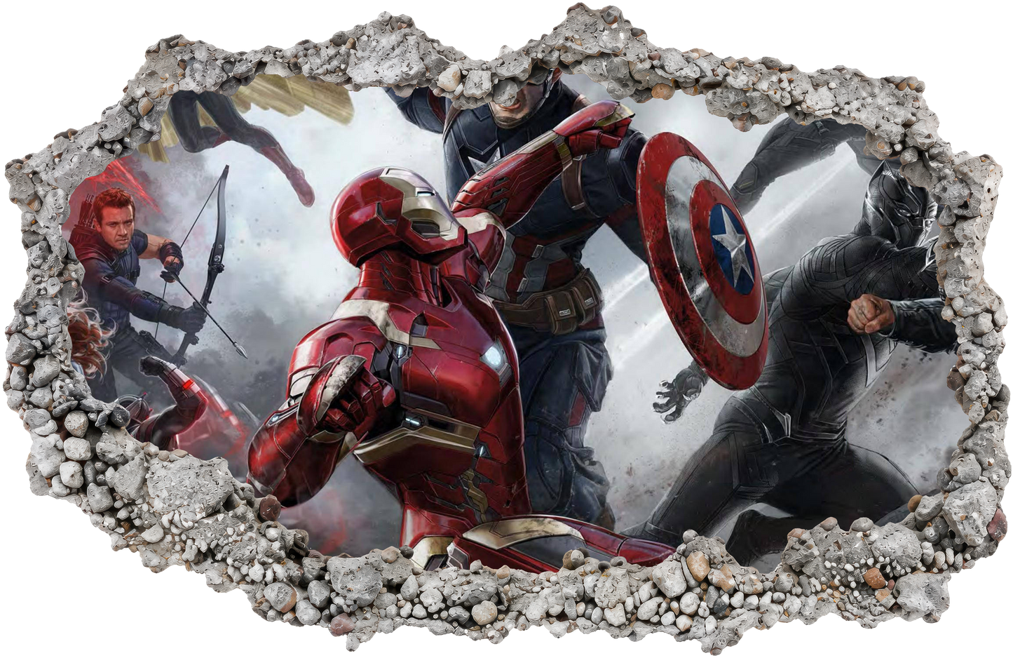 Marvel Avengers Superheroes Playroom Art Decal Vinyl Mural 018