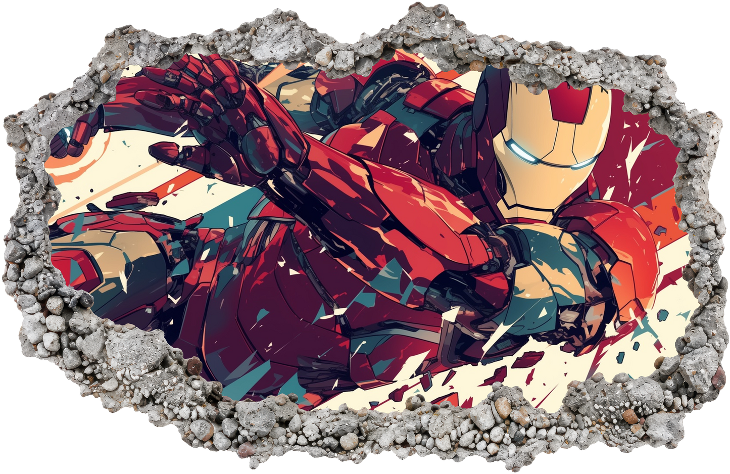 Marvel Iron Man Tony Stark Bedroom Decor Vinyl Mural 102