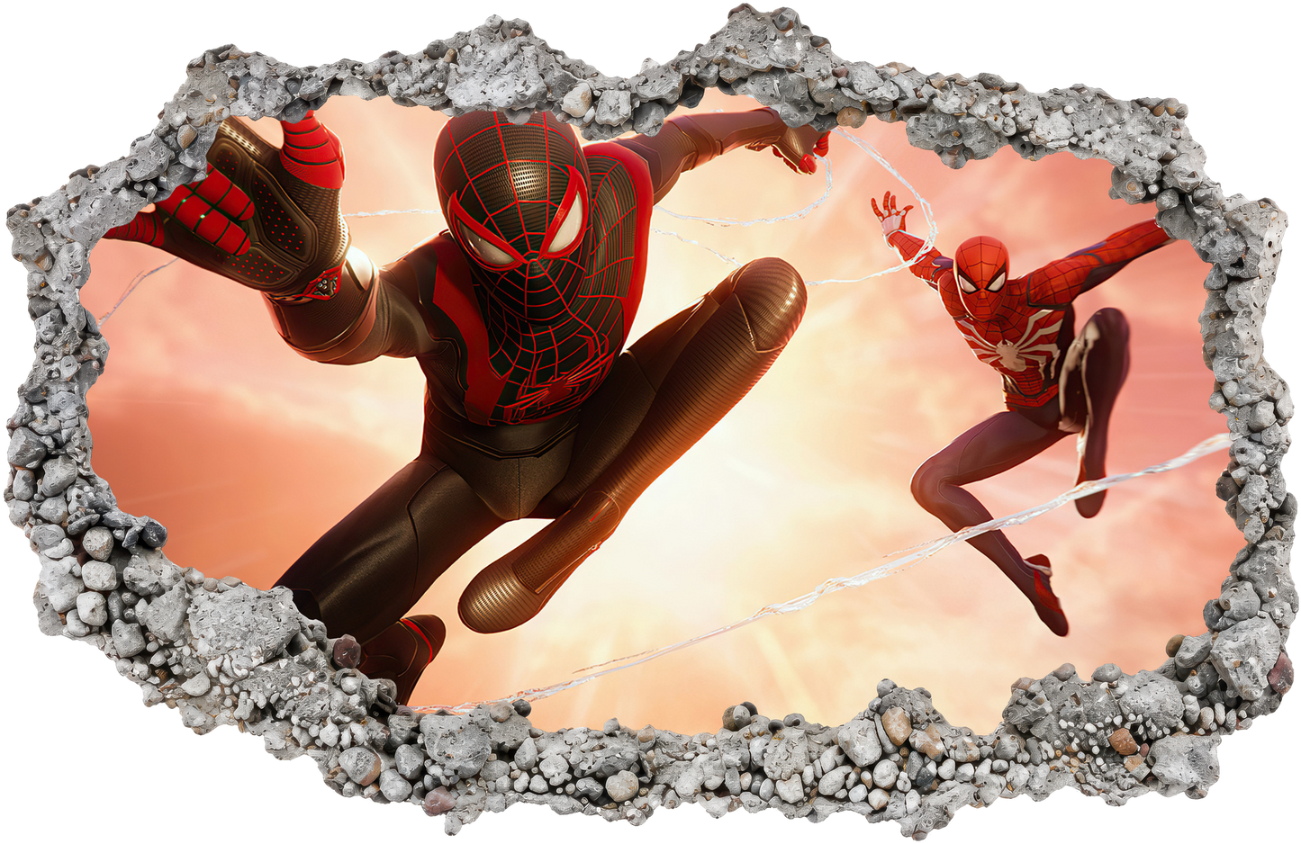 Marvel Spider-Man Venom 3D Effect Sticker 3D Smashed Wall Decal 240