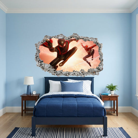 Marvel Spider-Man Venom 3D Effect Sticker 3D Smashed Wall Decal 240