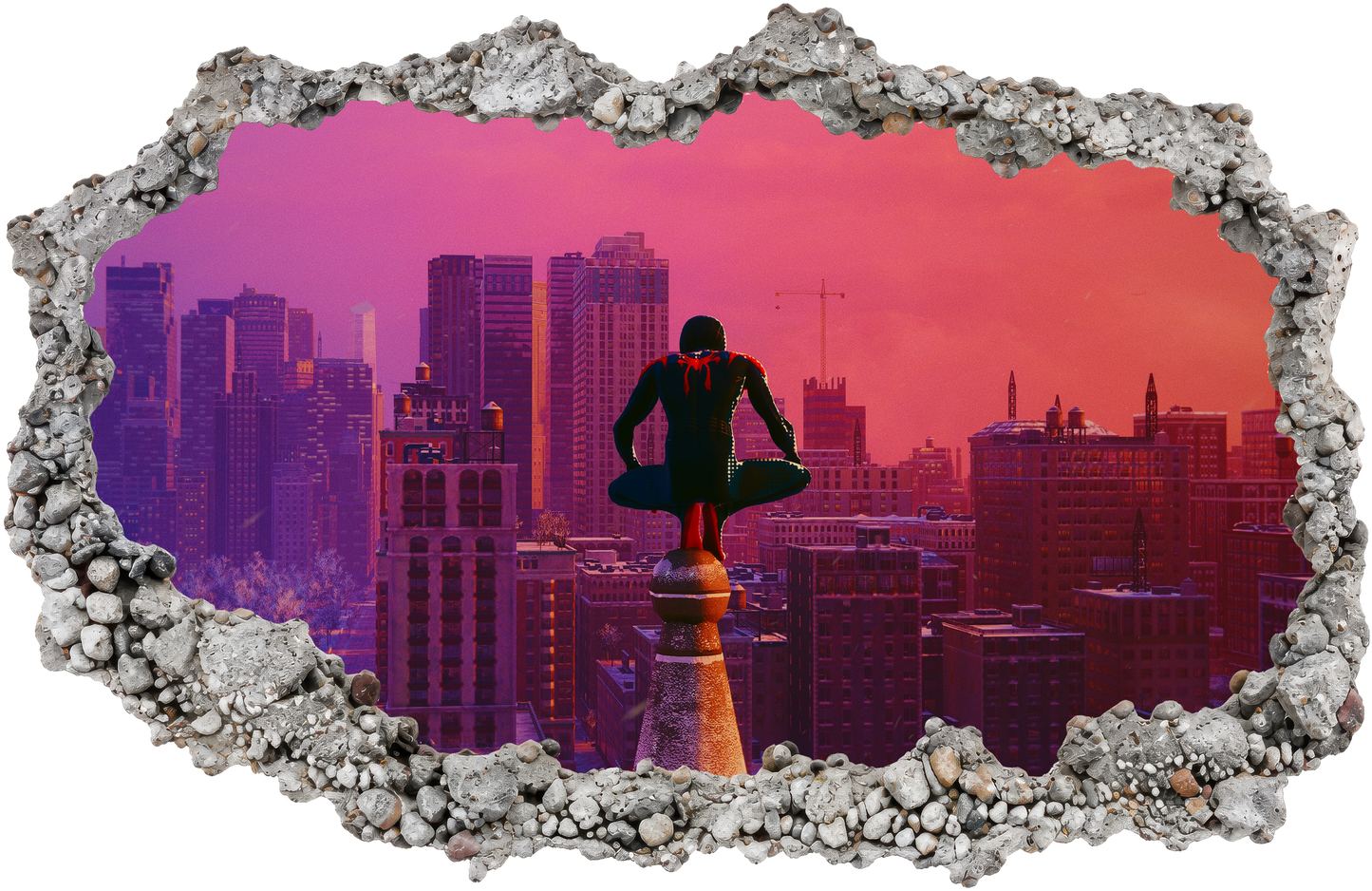Marvel Spider-Man Venom 3D Smashed Wall Decal Vinyl Mural 262