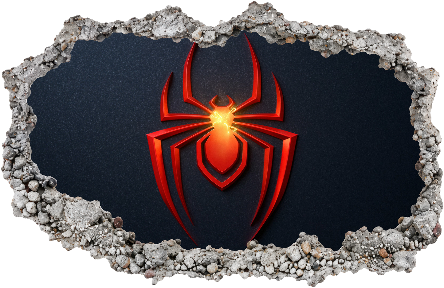 Marvel Spider-Man Venom Kids Room Decor Smashed Brick Decal 238