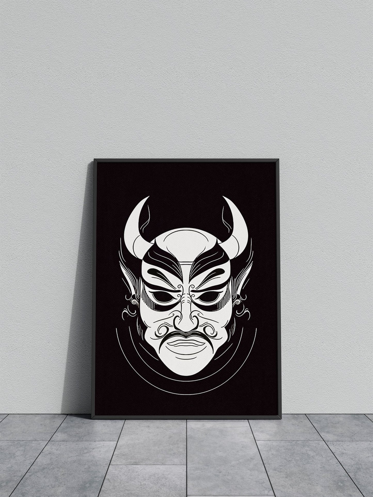Mask Japanese Asian Style Poster | Wall Art for Home & Office | High-Quality Print - High-Quality Visual Display