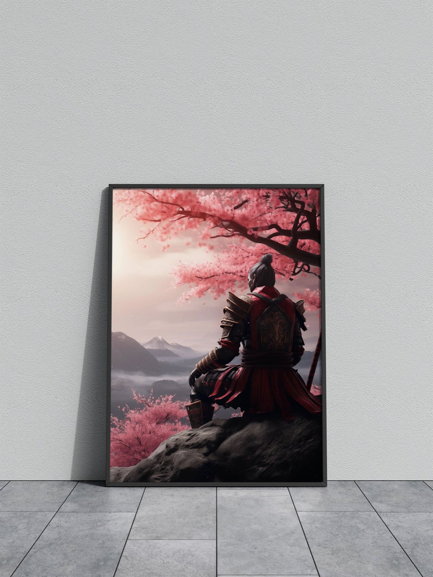 Meditating samurai Asian Style Poster | Wall Art for Home & Office | High-Quality Print - High-Quality Visual Display