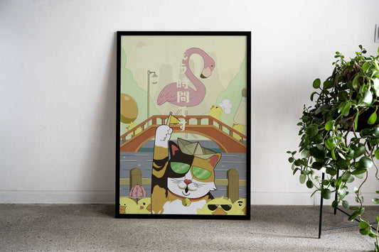 Memories of Calico Cat Asian Style Poster | Wall Art for Home & Office | High-Quality Print - High-Quality Visual Display