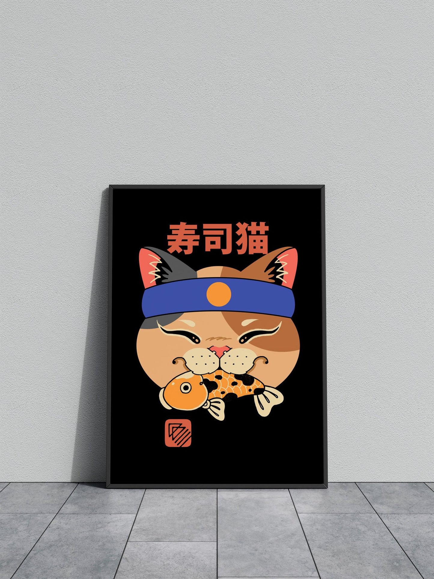 Meowster Head 3 Asian Style Poster | Wall Art for Home & Office | High-Quality Print - High-Quality Visual Display
