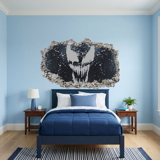 Miles Morales Spider-Verse Playroom Art Decal 3D Wall Hole Decal 231