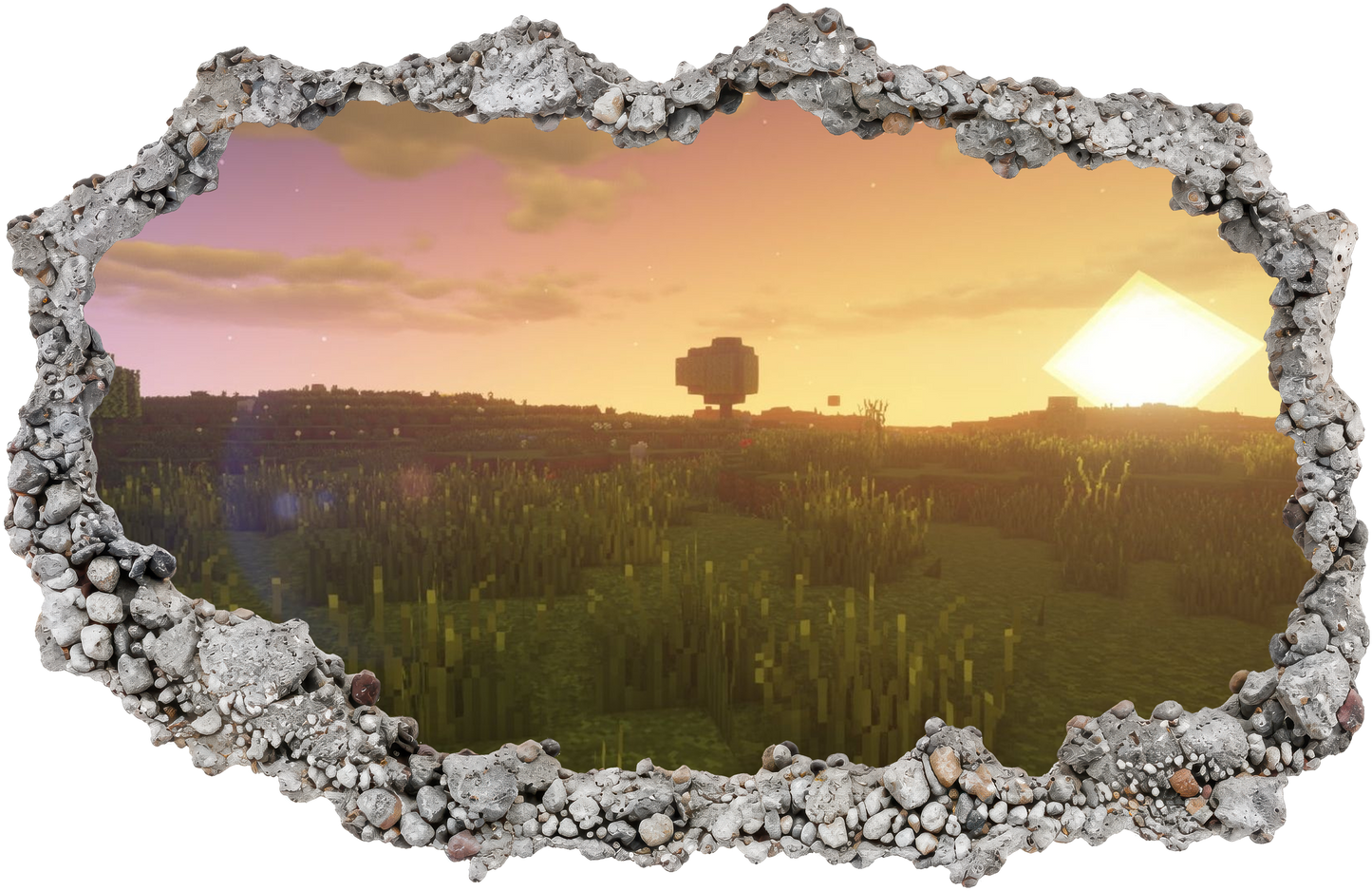 Minecraft Gaming World 3D Wall Hole Decal Wall Art Sticker 127