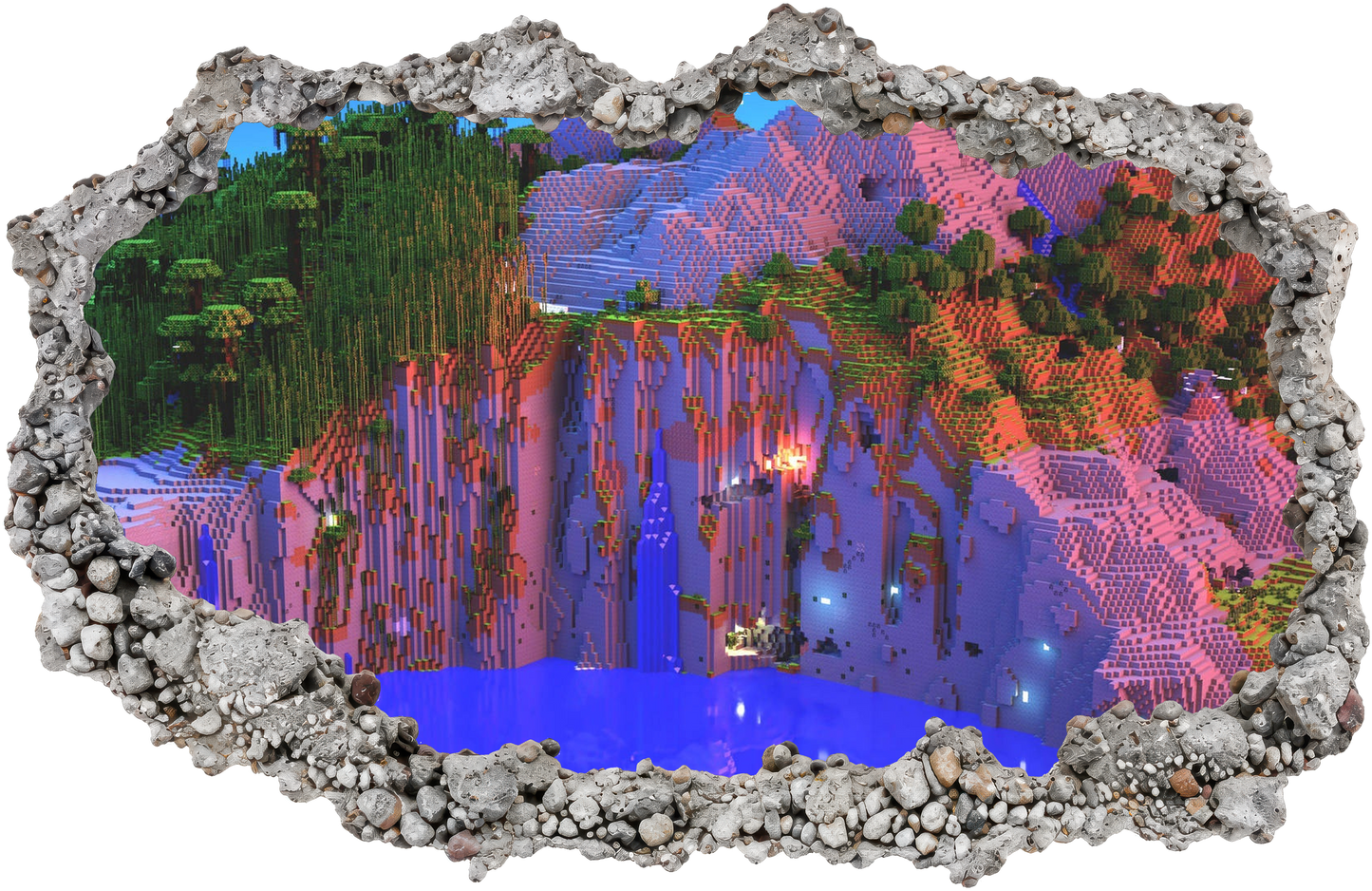 Minecraft Steve Creepers 3D Effect Sticker Bedroom Decor 139