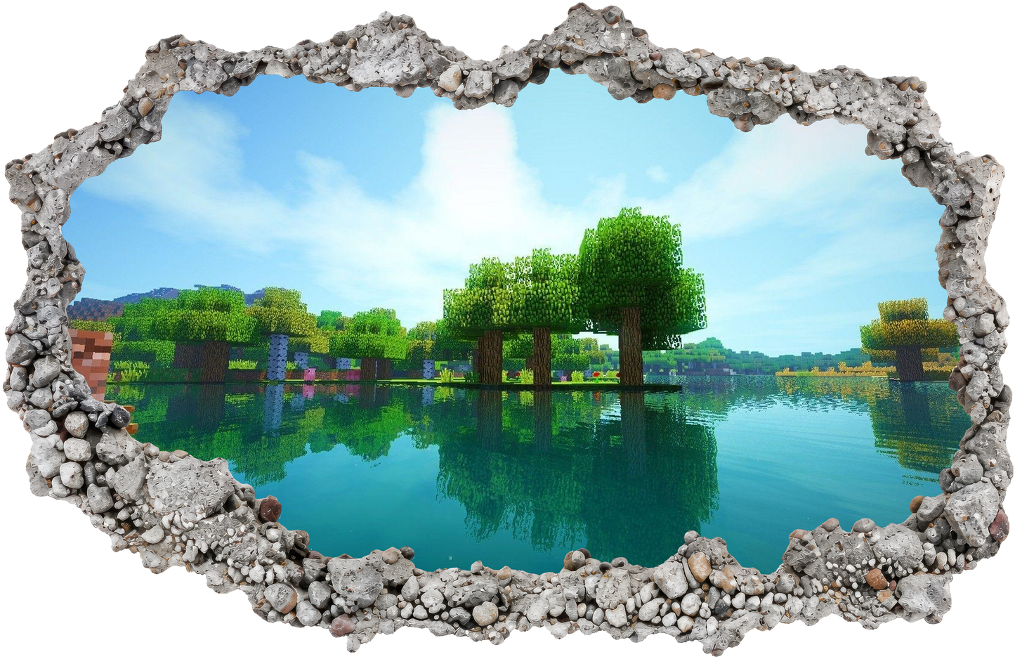 Minecraft Video Game Kids Room Decor 3D Effect Sticker 110