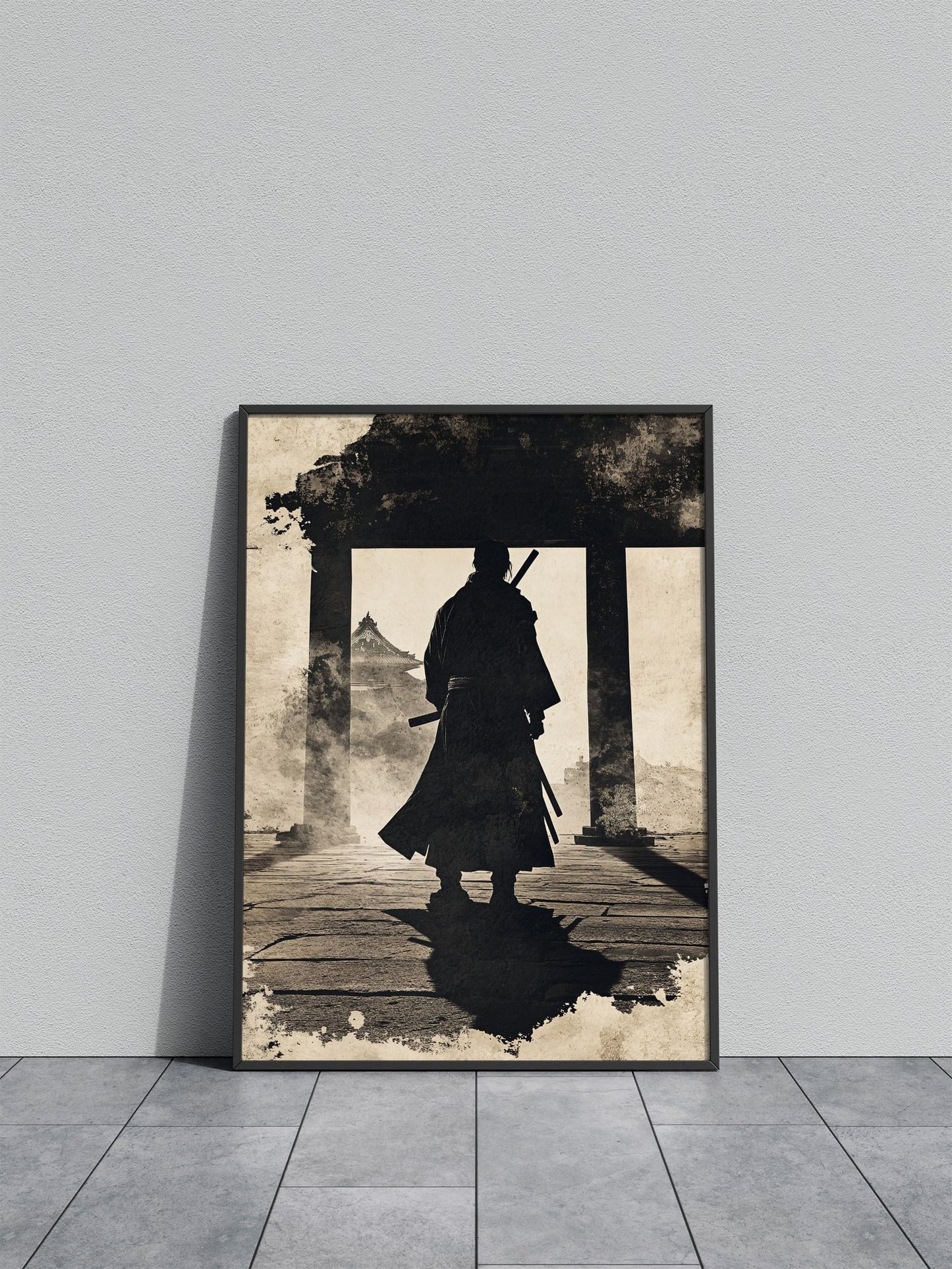 Miyamoto Musash Silhouette Asian Style Poster | Wall Art for Home & Office | High-Quality Print - High-Quality Visual Display