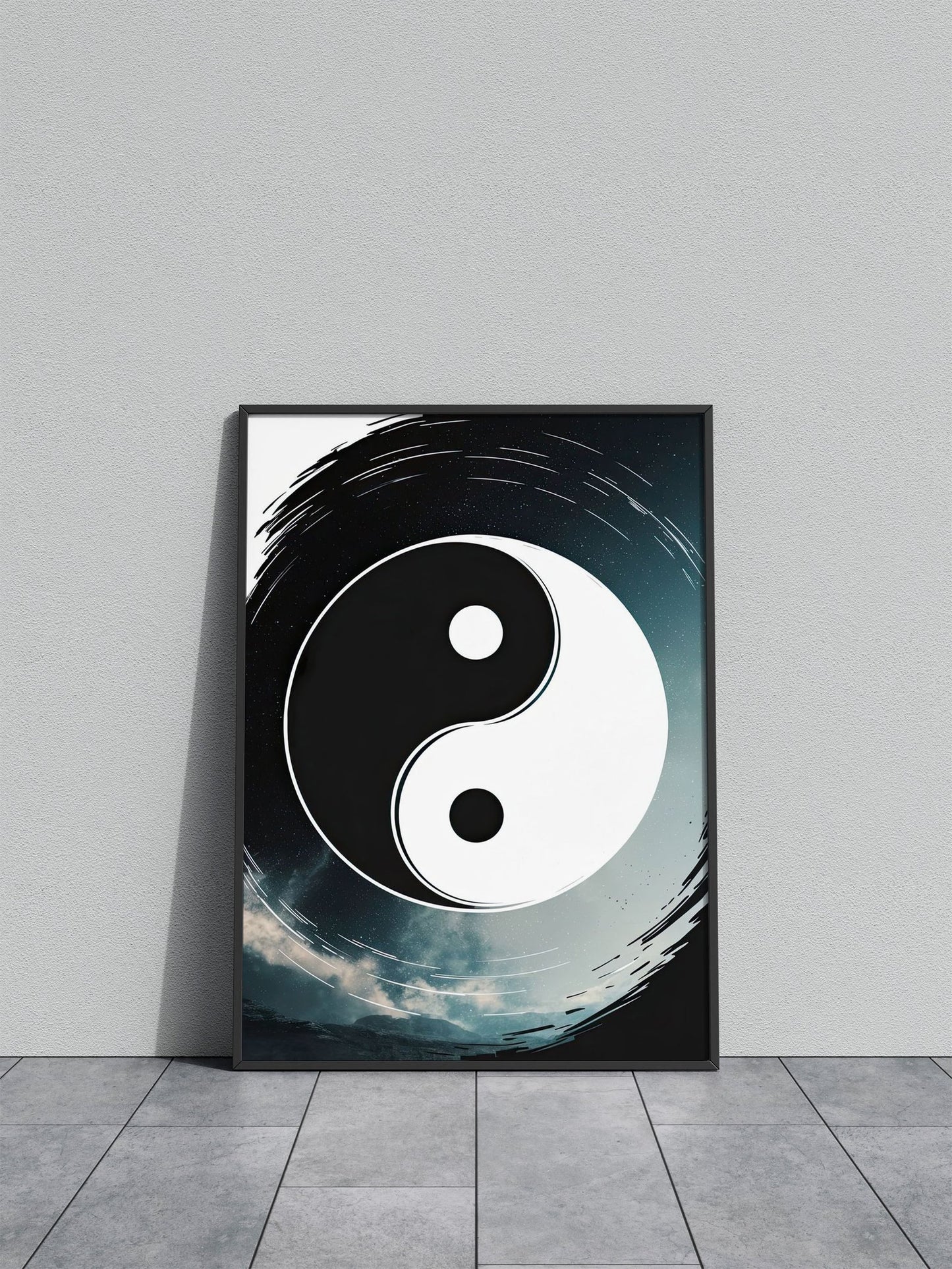 Modern Zen Yin Yang Symbol Asian Style Poster | Wall Art for Home & Office | High-Quality Print